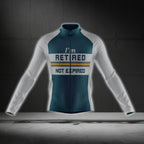 I'm Retired Not Expired Long Sleeve Cycling Jersey Mens, Funny Retrirement Cycling Jerseys CG0715