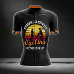 Husband And Wife Cycling Partners For Life Cycling Jersey Short Sleeve For Ladies, Valentine Day Cycling Jersey For Womens CG0073
