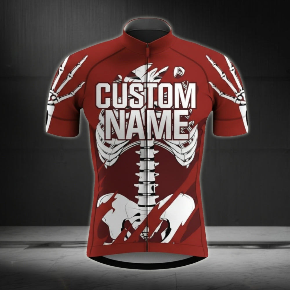 Custom Mens Skeleton Cycling Short Sleeve Jersey, Custom Cycling Jersey CZ0005