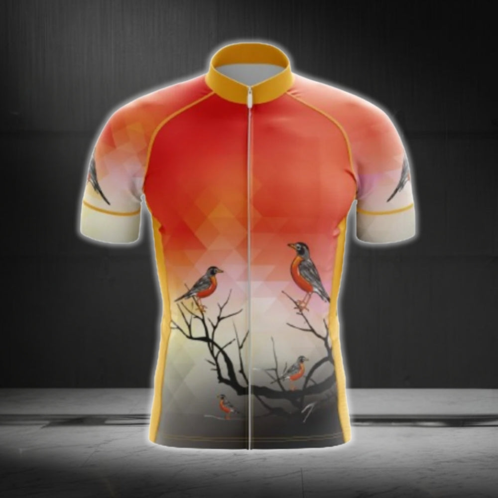 Bird Cycling Short Sleeve Jersey For Men, Bird Lovers Cycling Jerseys CG0613