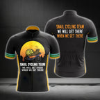 Snail Cycling Team We Will Get There When We Get There Men's Short Sleeve Cycling Jersey, Funny Cycling Jerseys CG0389