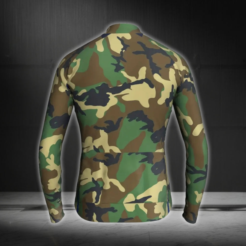 Men's Camouflage Cycling Long Sleeve Jersey, Camo Cycling Jersey CE0008