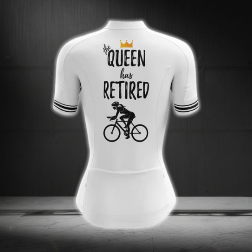 The Queen Has Retired Women's Cycling Short Sleeve Jersey, Retirement Cycling Jerseys For Ladies CG0289