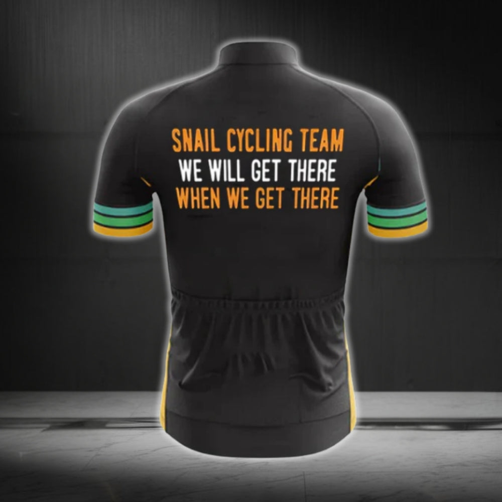 Snail Cycling Team We Will Get There When We Get There Men's Short Sleeve Cycling Jersey, Funny Cycling Jerseys CG0389