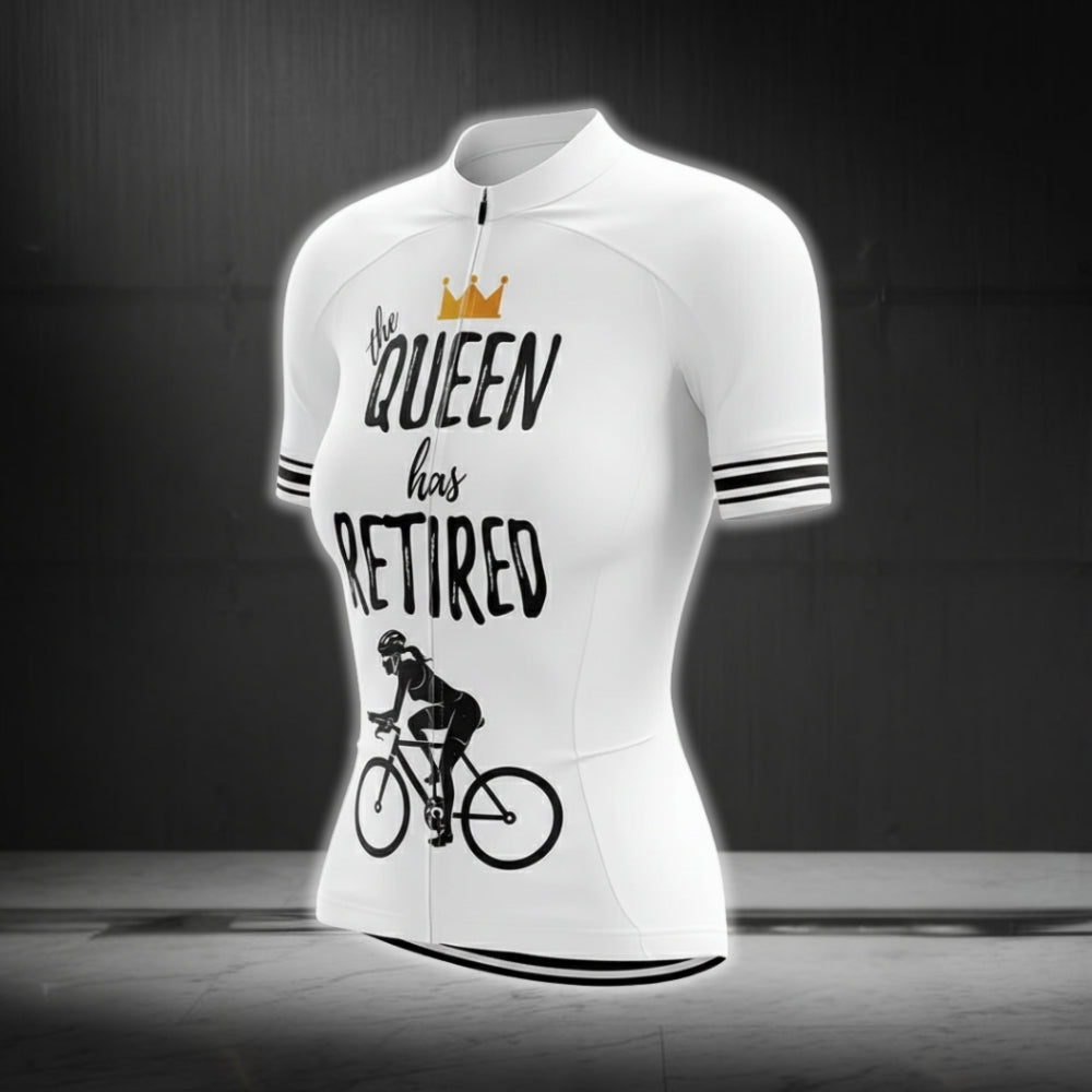 The Queen Has Retired Women's Cycling Short Sleeve Jersey, Retirement Cycling Jerseys For Ladies CG0289