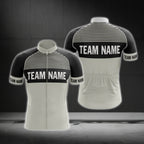 Custom Black Grey Cycling Team Short Sleeve Jersey For Men, Custom Cycling Jerseys CG0514