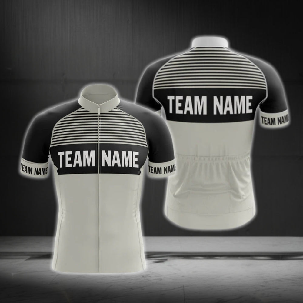 Custom Black Grey Cycling Team Short Sleeve Jersey For Men, Custom Cycling Jerseys CG0514