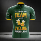 My Drinking Team Has A Cycling Problem Men's Short Sleeve Cycling Jersey, Beer Funny Cyclimg Jersey For Men CE0009
