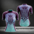 Purple Owl Gear Cycling Women's Short Sleeve Jersey, Owl Lover Cycling Jerseys For Women CG0736