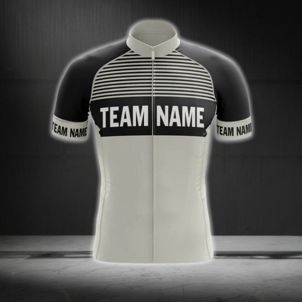 Custom Black Grey Cycling Team Short Sleeve Jersey For Men, Custom Cycling Jerseys CG0514
