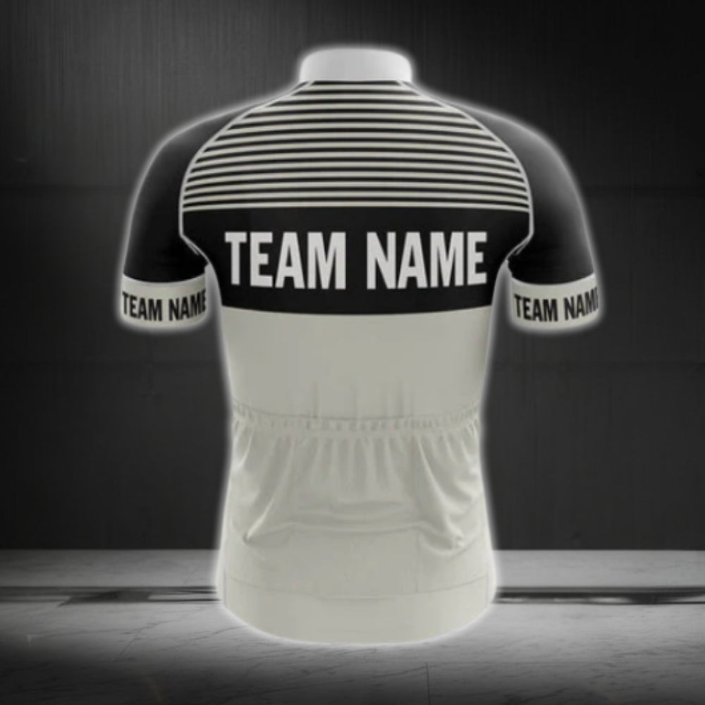 Custom Black Grey Cycling Team Short Sleeve Jersey For Men, Custom Cycling Jerseys CG0514