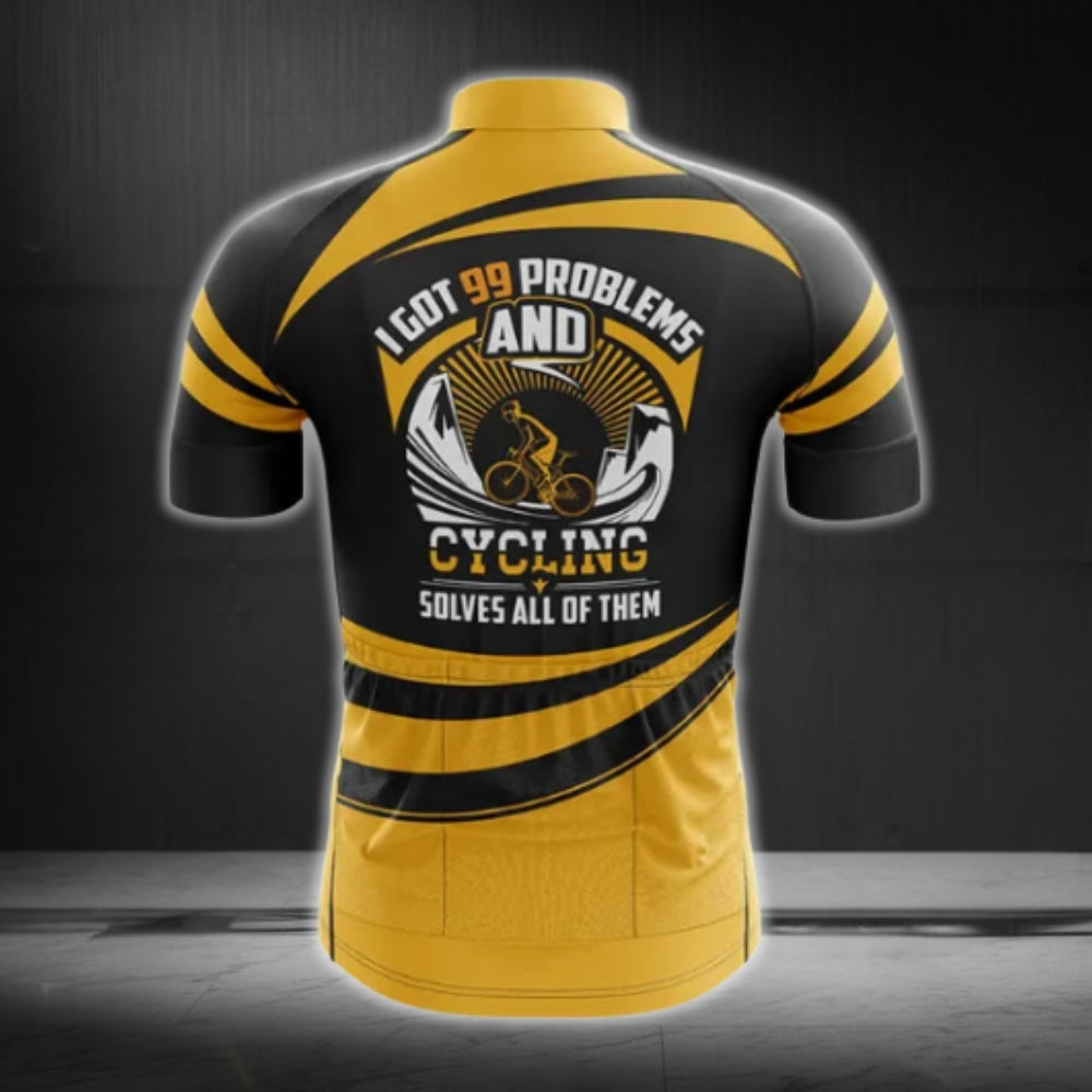 I Got 99 Problems And Cycling Solves All Of Them Cycling Short Sleeve Men Jersey, Funny Cycling Jerseys CG0164