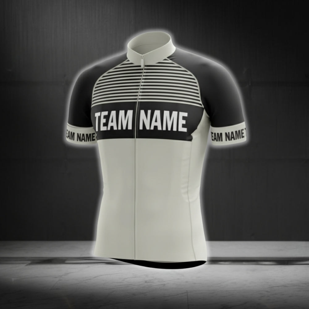 Custom Black Grey Cycling Team Short Sleeve Jersey For Men, Custom Cycling Jerseys CG0514