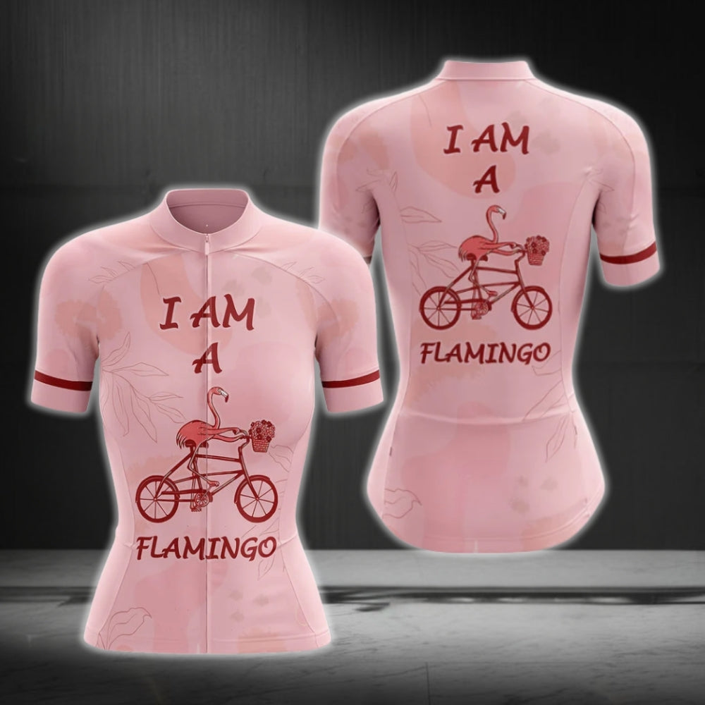 I Am A Flamingo Women Cycling Short Sleeve Jerseys, Women's Flamingo Cycling Jerseys CG0291