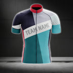 Custom Cyan White Team Cycling Short Sleeve Jersey Men, Custom Cycling Jerseys For Team CG0515