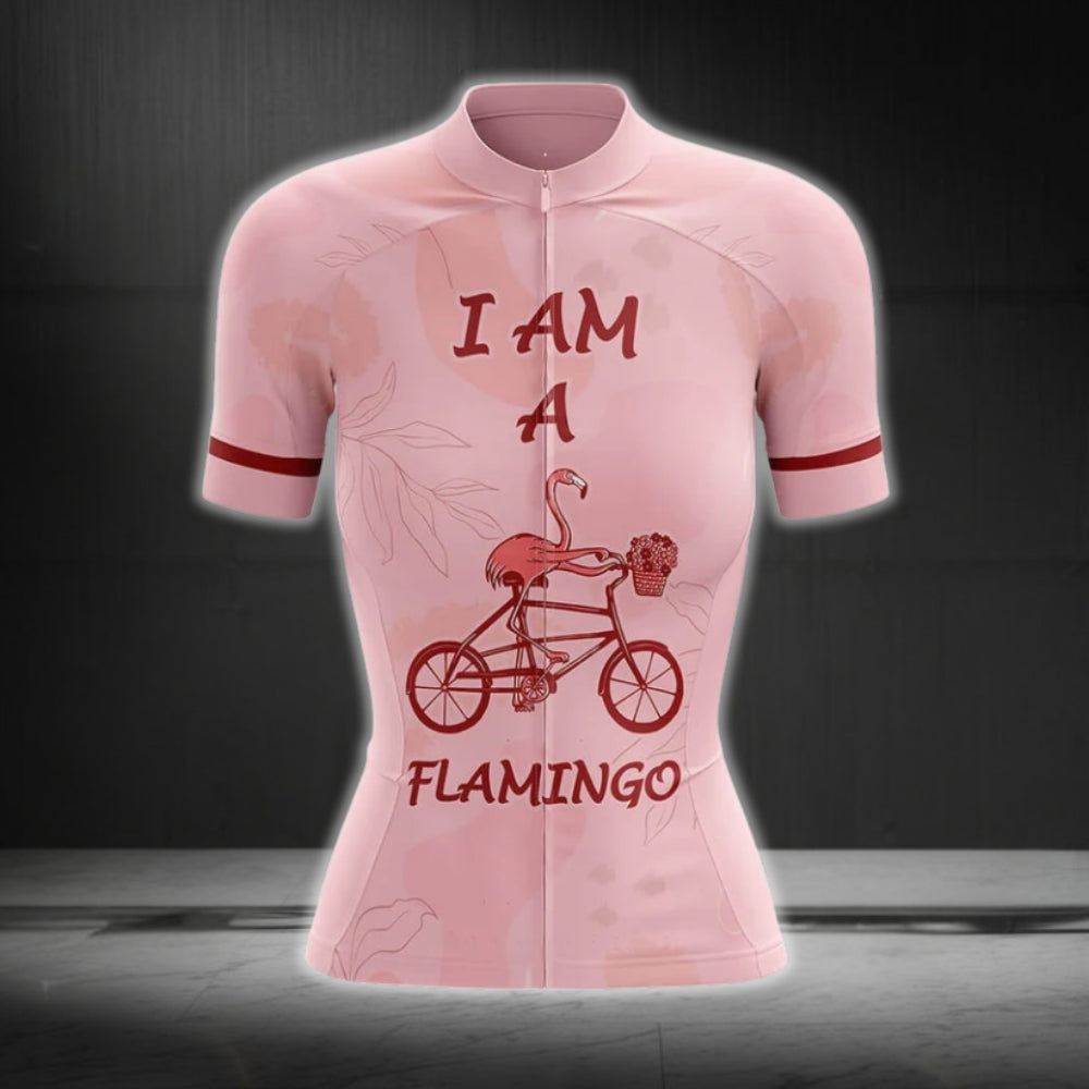 I Am A Flamingo Women Cycling Short Sleeve Jerseys, Women's Flamingo Cycling Jerseys CG0291