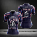 Never Underestimate A Nurse Who Rides A Bicycle Tropical Cycling Short Sleeve Jersey, Funny Cycling Jersey For Nurse CG0737