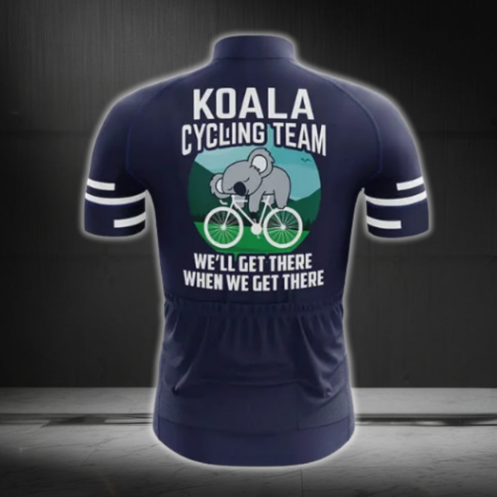 Koala Cycling Team We'll Get There When We Get There Men's Short Sleeve Cycling Jersey For Men, Funny Cycling Jersey For Koala Lovers CG0165