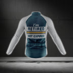 I'm Retired Not Expired Long Sleeve Cycling Jersey Mens, Funny Retrirement Cycling Jerseys CG0715