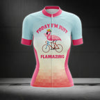 Today I'm Just Flamazing Women's Short Sleeve Cycling Jersey, Funny Flamingo Cycling Jersey For Ladies CZ0069