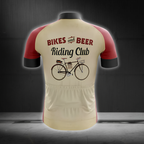 Bike And Beer Riding Club Cycling Short Sleeve Jersey Mens, Beer Cycling Jersey CG0832