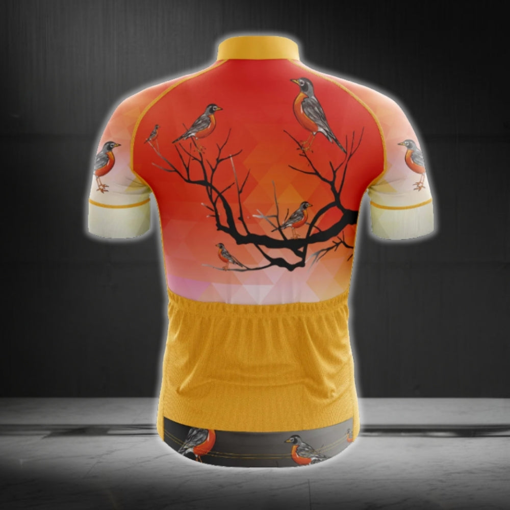 Bird Cycling Short Sleeve Jersey For Men, Bird Lovers Cycling Jerseys CG0613
