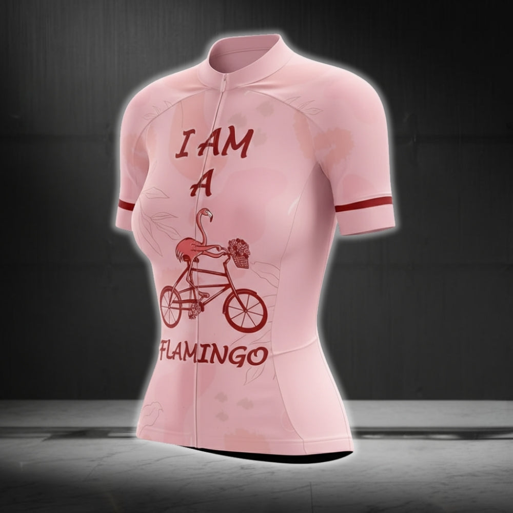I Am A Flamingo Women Cycling Short Sleeve Jerseys, Women's Flamingo Cycling Jerseys CG0291