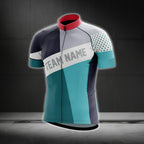Custom Cyan White Team Cycling Short Sleeve Jersey Men, Custom Cycling Jerseys For Team CG0515
