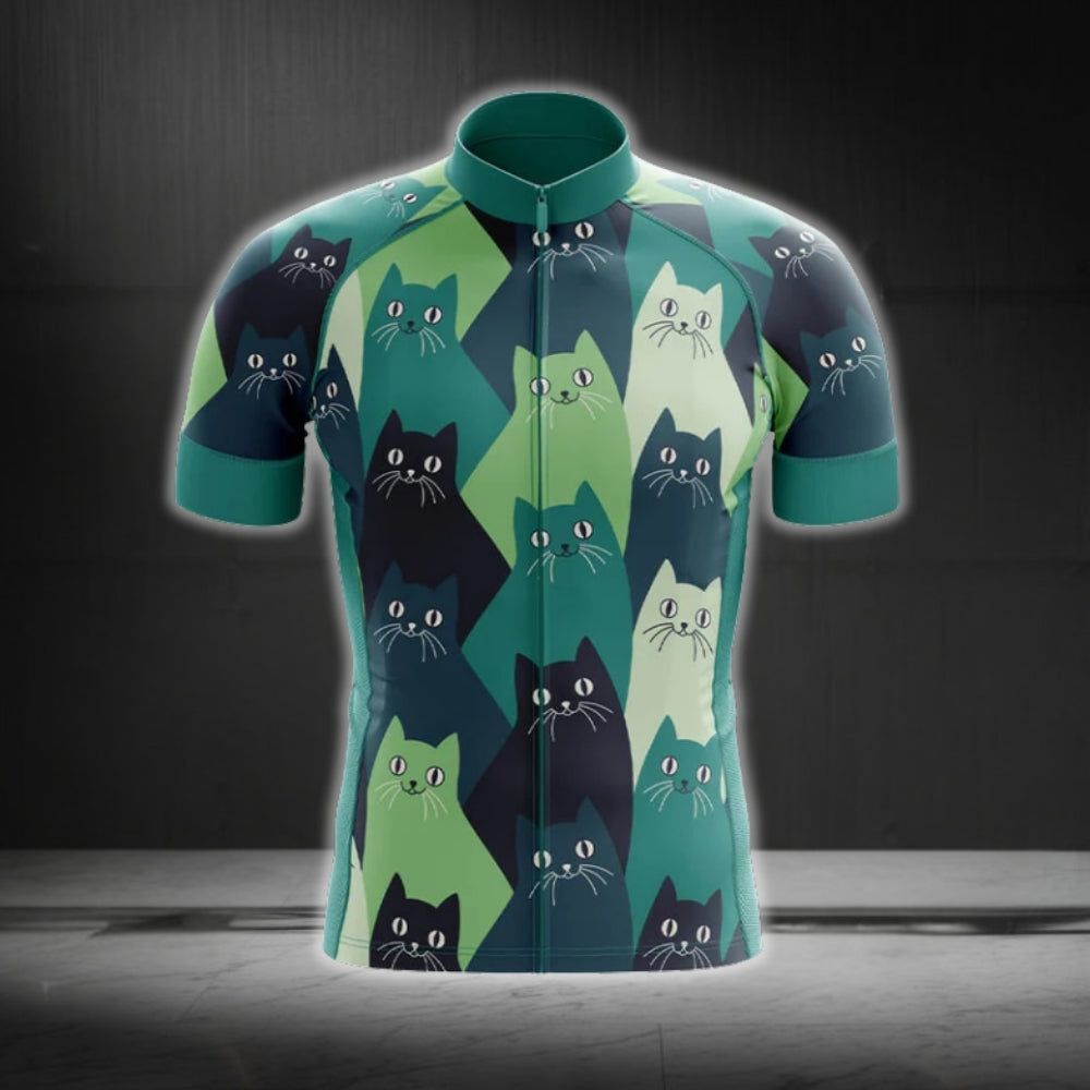 Men's Cat Cycling Short Sleeve Jersey, Cycling Jerseys For Cat Lovers CG0292