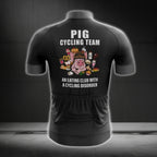 Pig Cycling Team An Eating Club With A Cycling Disorder Men's Cycling Short Sleeve Jersey, Pig Lover Funny Cycling Jerseys CG0166