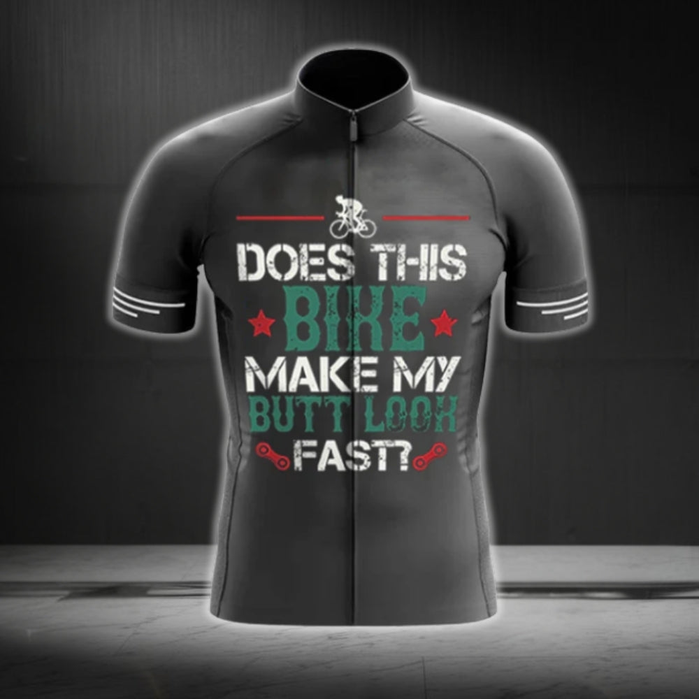 Does This Bike Make My Butt Look Fast Men's Short Sleeve Cycling Jersey, Funny Cycling Jersey CG0392