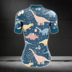 Dinosaur Short Sleeve Cycling Jersey For Women, Dinosaur Cycling Jerseys CG0738