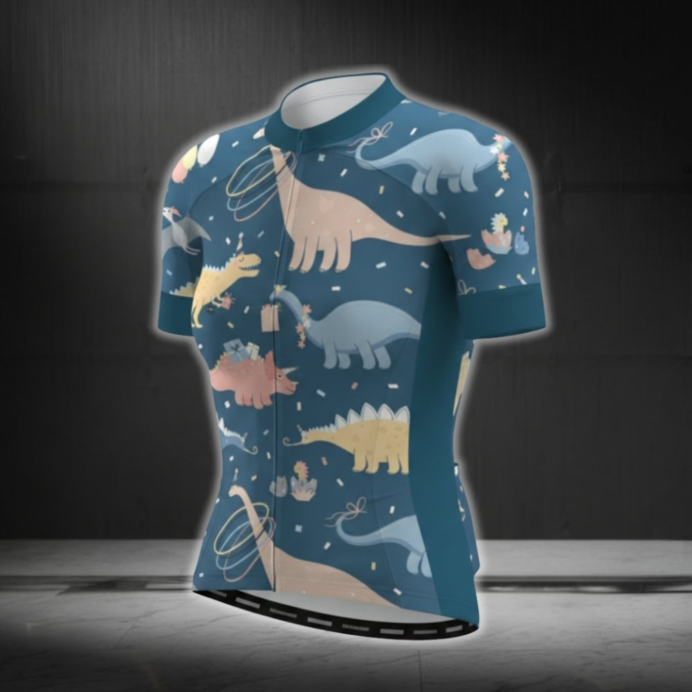 Dinosaur Short Sleeve Cycling Jersey For Women, Dinosaur Cycling Jerseys CG0738