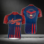 Custom 250 America US Flag Red And Blue Cycling Short Sleeve Men Jersey, Custom Cycling Jerseys For 250 Anniversary CG0679