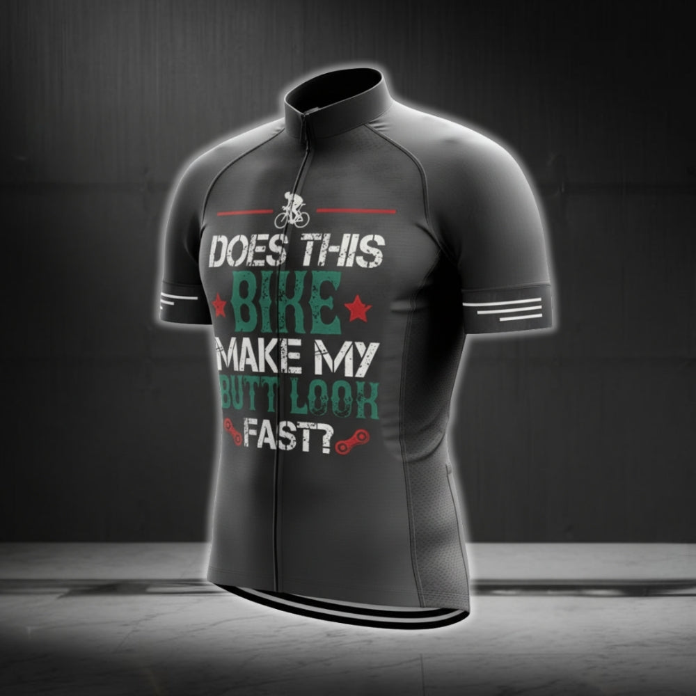 Does This Bike Make My Butt Look Fast Men's Short Sleeve Cycling Jersey, Funny Cycling Jersey CG0392