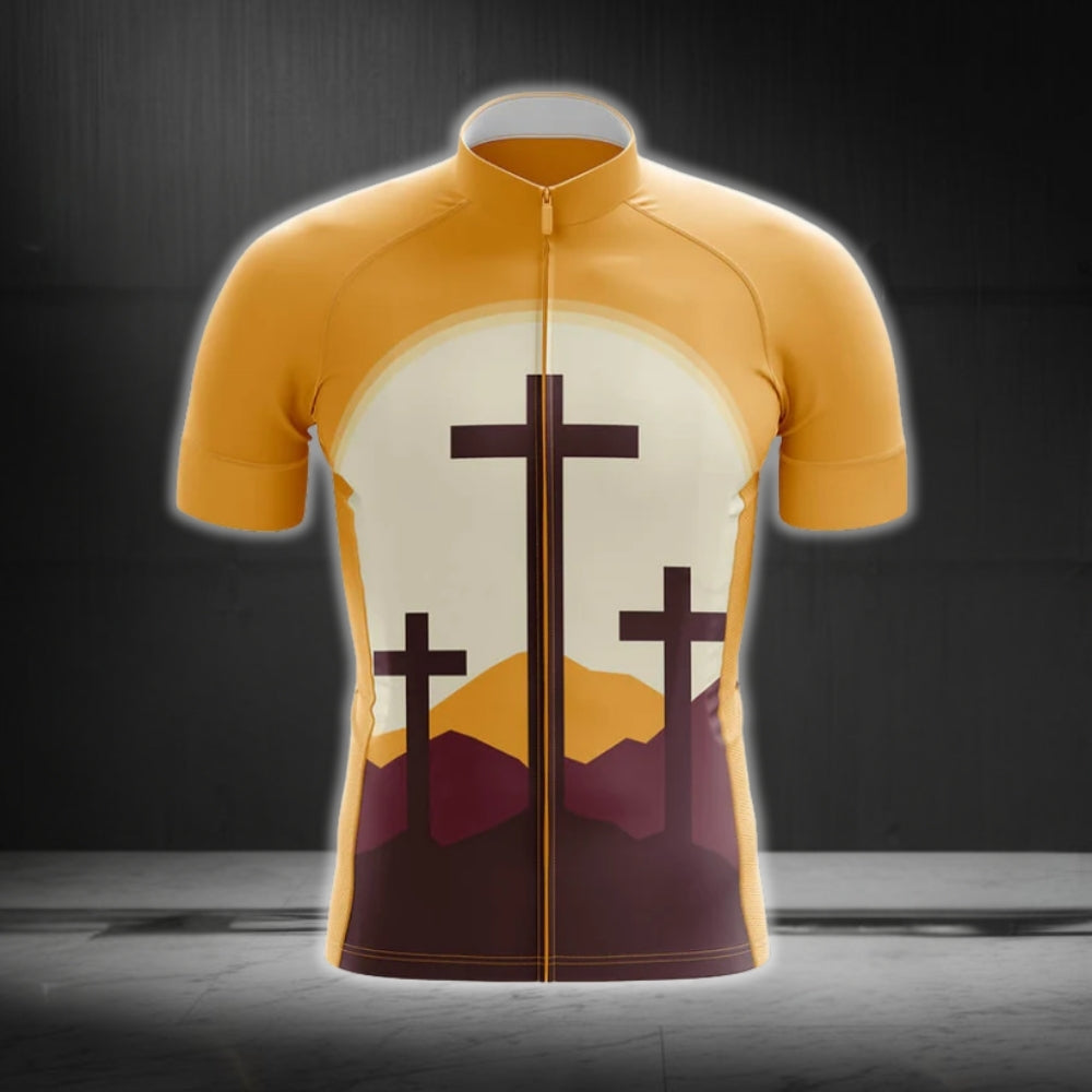 Cross Christian Cycling Short Sleeve Jersey Mens, Christian Cycling Jerseys CG0293