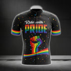 Ride With Pride Men's Cycling Short Sleeve Jerseys, LGBT Pride Cycling Jerseys CG0167