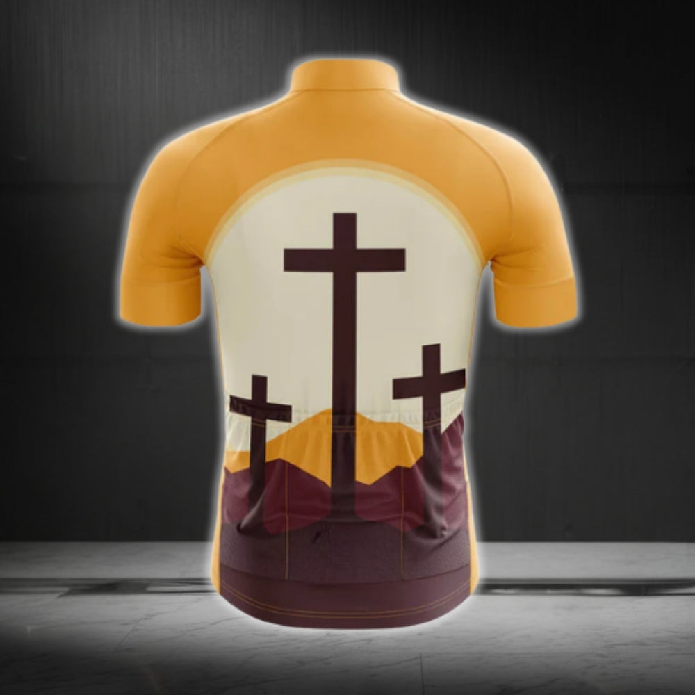 Cross Christian Cycling Short Sleeve Jersey Mens, Christian Cycling Jerseys CG0293