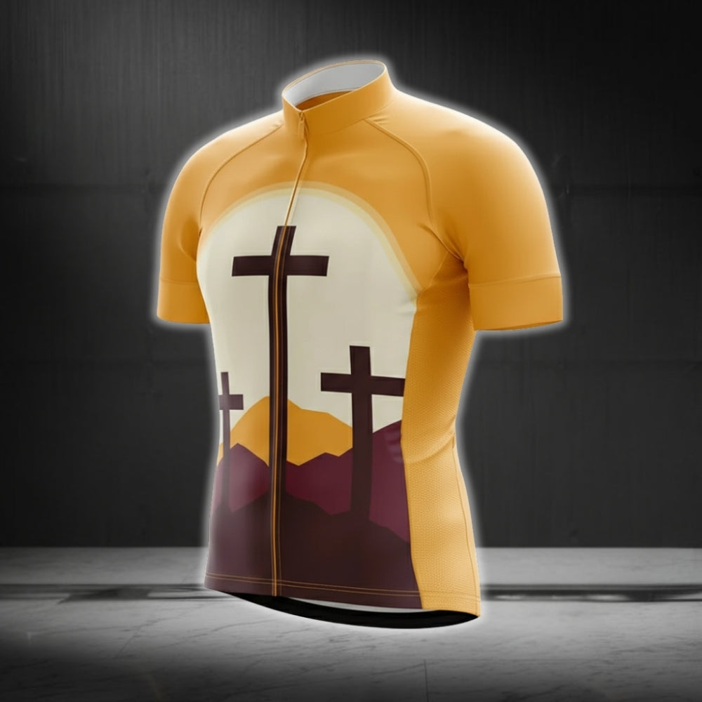 Cross Christian Cycling Short Sleeve Jersey Mens, Christian Cycling Jerseys CG0293