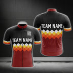Black And Red Custom Team Name Cycling Short Sleeve Jersey For Men, Custom Team Cycling Jerseys CG0518