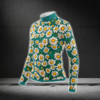 Daisy Flowers Cycling Long Sleeve Jersey, Daisy Cycling Jersey CG0393