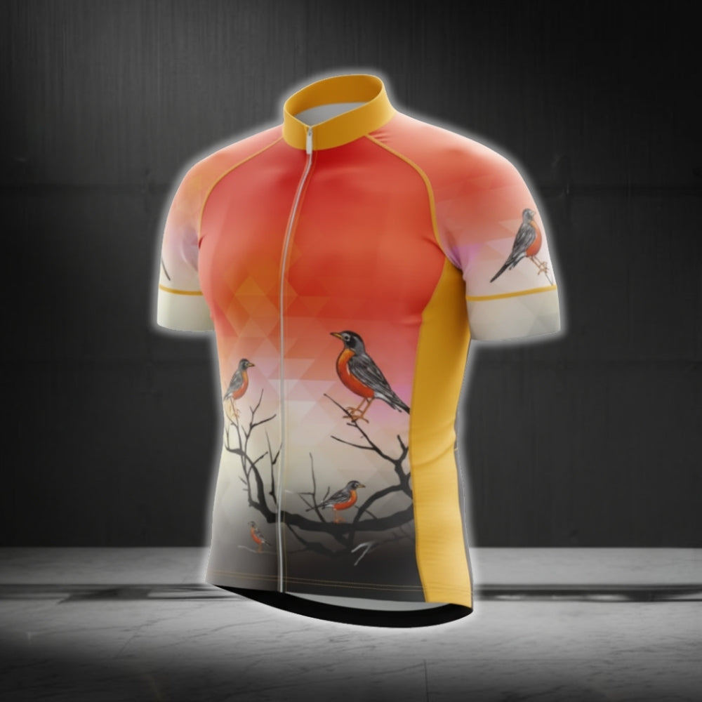 Bird Cycling Short Sleeve Jersey For Men, Bird Lovers Cycling Jerseys CG0613