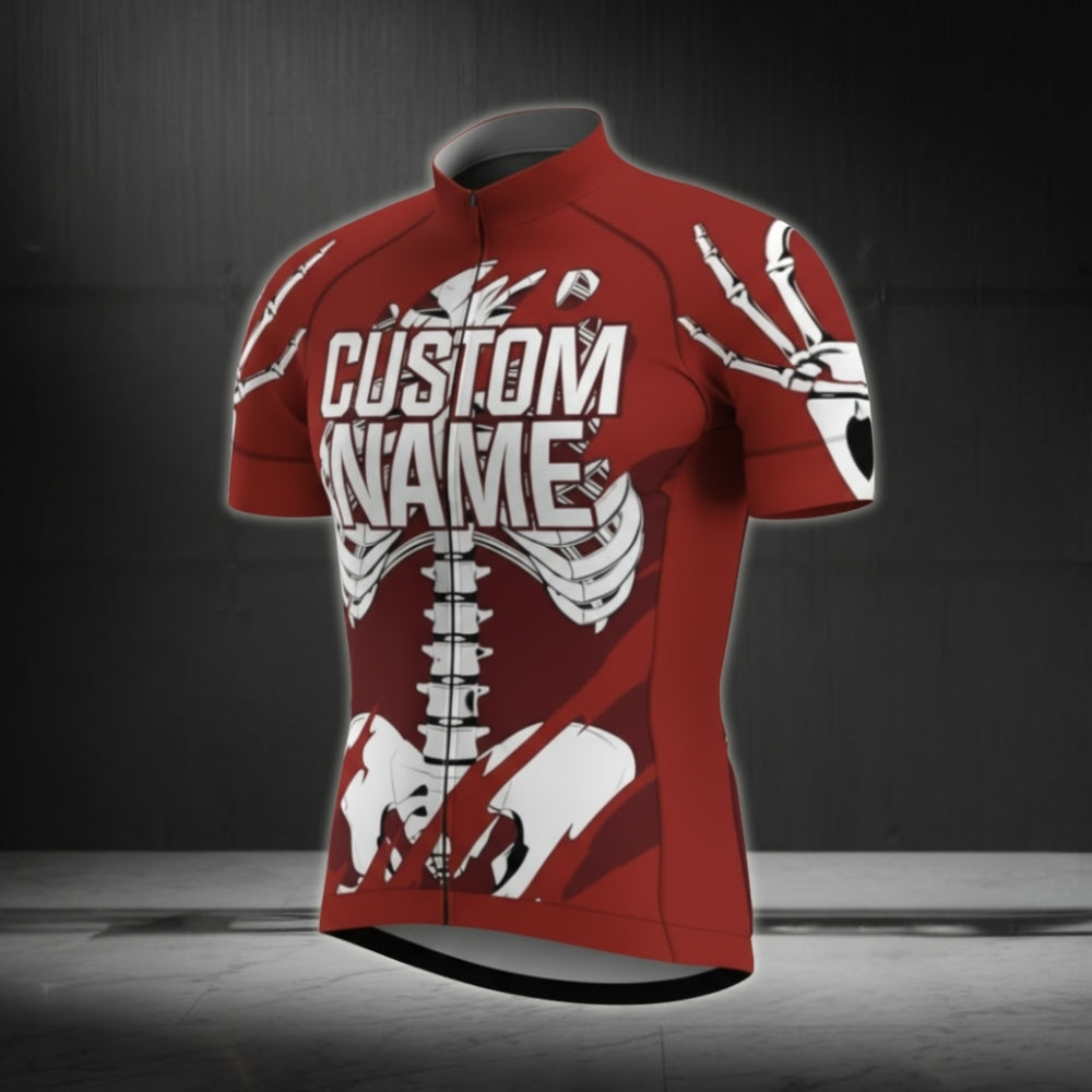 Custom Mens Skeleton Cycling Short Sleeve Jersey, Custom Cycling Jersey CZ0005