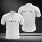Cyclists Friends Theme Cycling Short Sleeve Men Jersey, Black Cycling Jerseys For Men CG0461