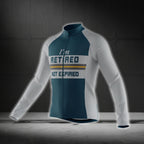 I'm Retired Not Expired Long Sleeve Cycling Jersey Mens, Funny Retrirement Cycling Jerseys CG0715