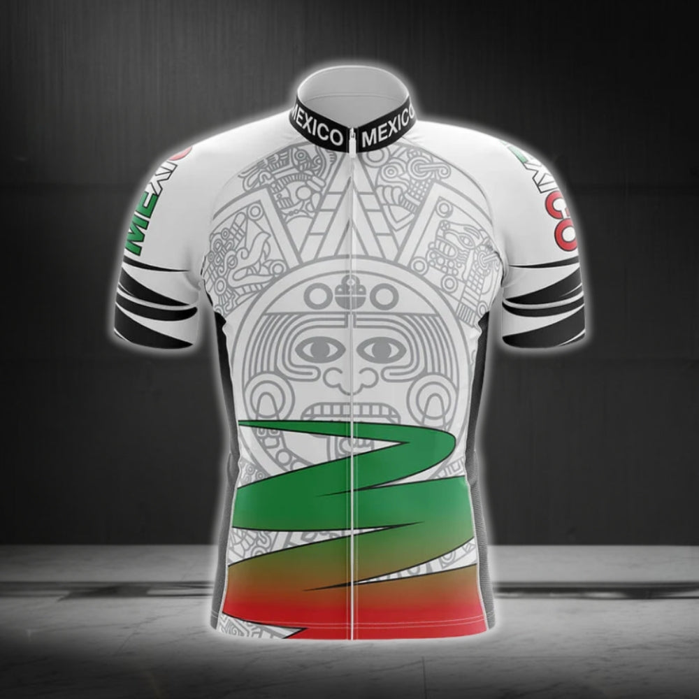 Aztec Mexico Cycling Short Sleeve Jersey Men, Aztec Cycling Jerseys For Mens CG0168