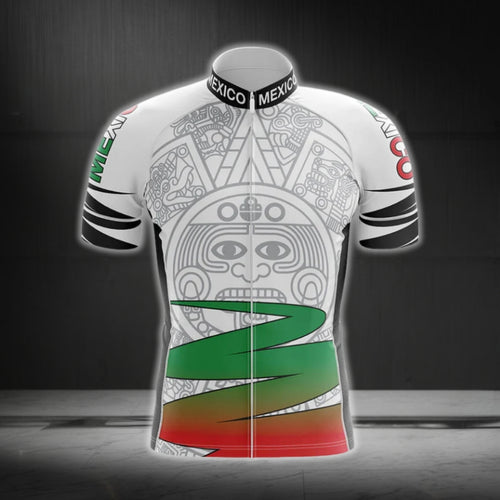 Aztec Mexico Cycling Short Sleeve Jersey Men, Aztec Cycling Jerseys For Mens CG0168