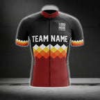 Black And Red Custom Team Name Cycling Short Sleeve Jersey For Men, Custom Team Cycling Jerseys CG0518