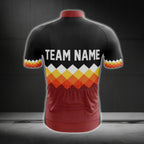 Black And Red Custom Team Name Cycling Short Sleeve Jersey For Men, Custom Team Cycling Jerseys CG0518