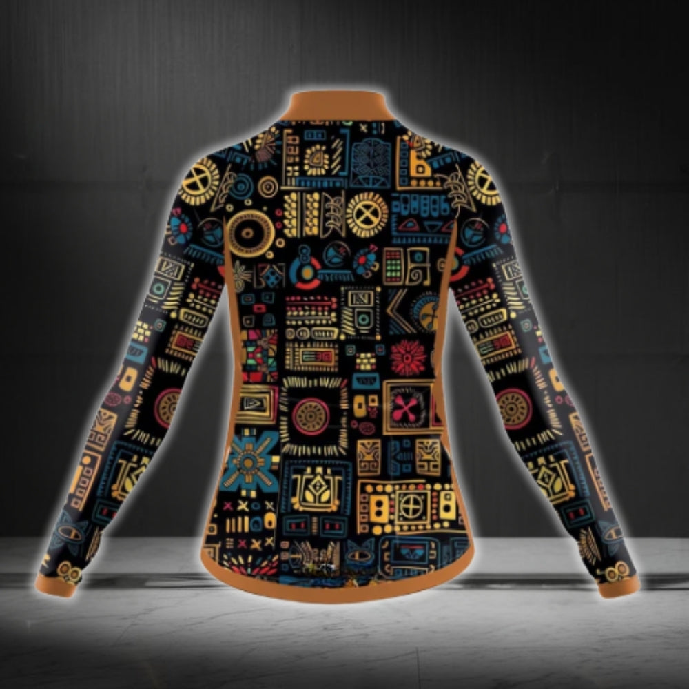 Women's Tribal Cycling Long Sleeve Jersey, Tribal Cycling Jerseys CG0394